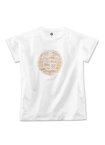 BMW T-shirt for women. printed logo