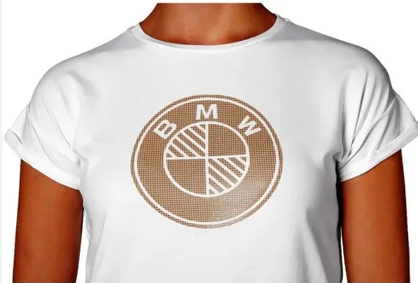 BMW T-shirt for women. printed logo
